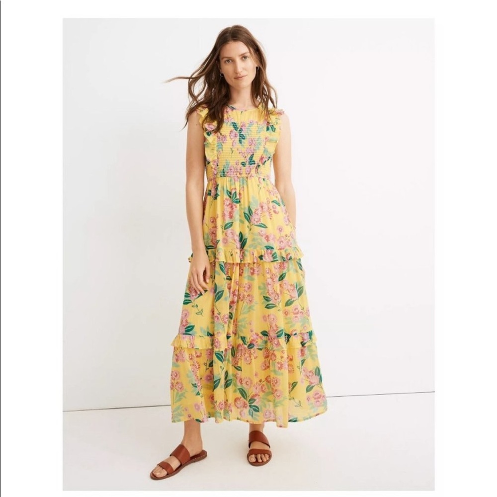 Banjanan Iris Smocked Maxi Dress sz. XS